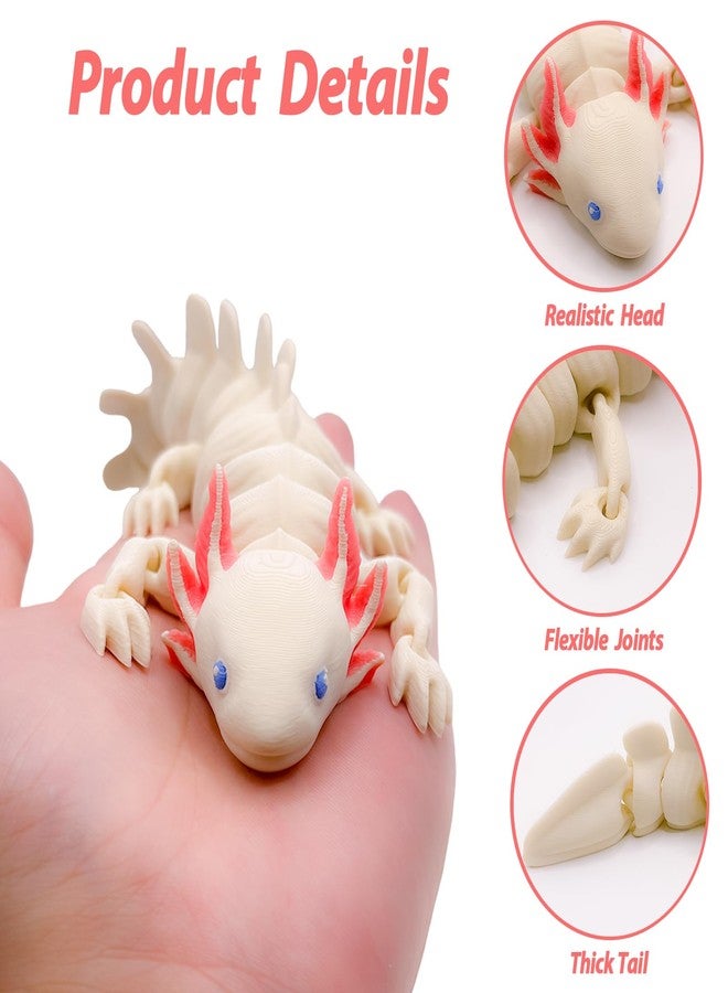 BuQueHM 3D Printed Axolotl-Flexible Articulated 3D Animals for Stress Relief & Unique Desk Decor - Image 5