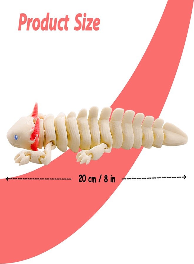 BuQueHM 3D Printed Axolotl-Flexible Articulated 3D Animals for Stress Relief & Unique Desk Decor - Image 4