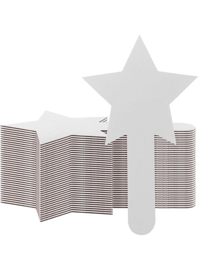 Haomian 25 Pieces Star Shape Dry Erase Answer Paddles Handheld Double Sided Paddles Mini White Boards Small Dry Erase Board Auction Paddles for Students Teacher Classroom Bidding Voting Score Boards - Image 1