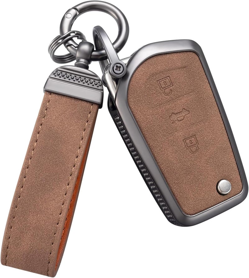 YO&YOYE Leather Key Fob Cover for Toyota - Image 1