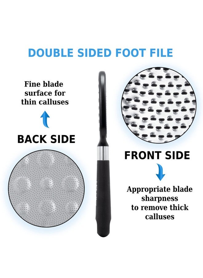 Rikans Foot File Foot Rasp Callus Remover Dead Skin Remover Double Sided Foot Scrubber Foot Care Pedicure Tool To Remove Hard Skin Can Be Used Wet Or Dry Skin High Grade Stainless Steel File - Image 4