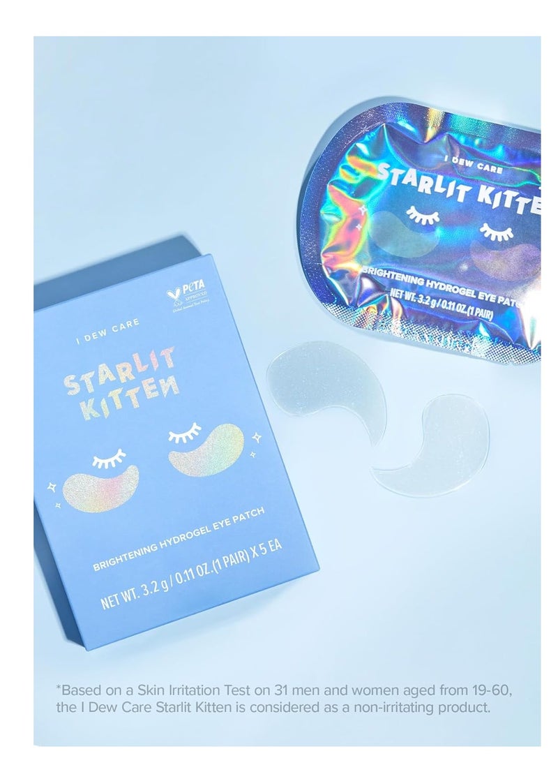 I DEW CARE I DEW CARE Hydrogel Eye Patch - Starlit Kitten | Korean Under Eye Patches for dark circles and puffy eyes, Smooths Puffy Eyes, Eye wrinkle patches, Dermatologically Tested, Easter Basket Stuffers  - Image 5