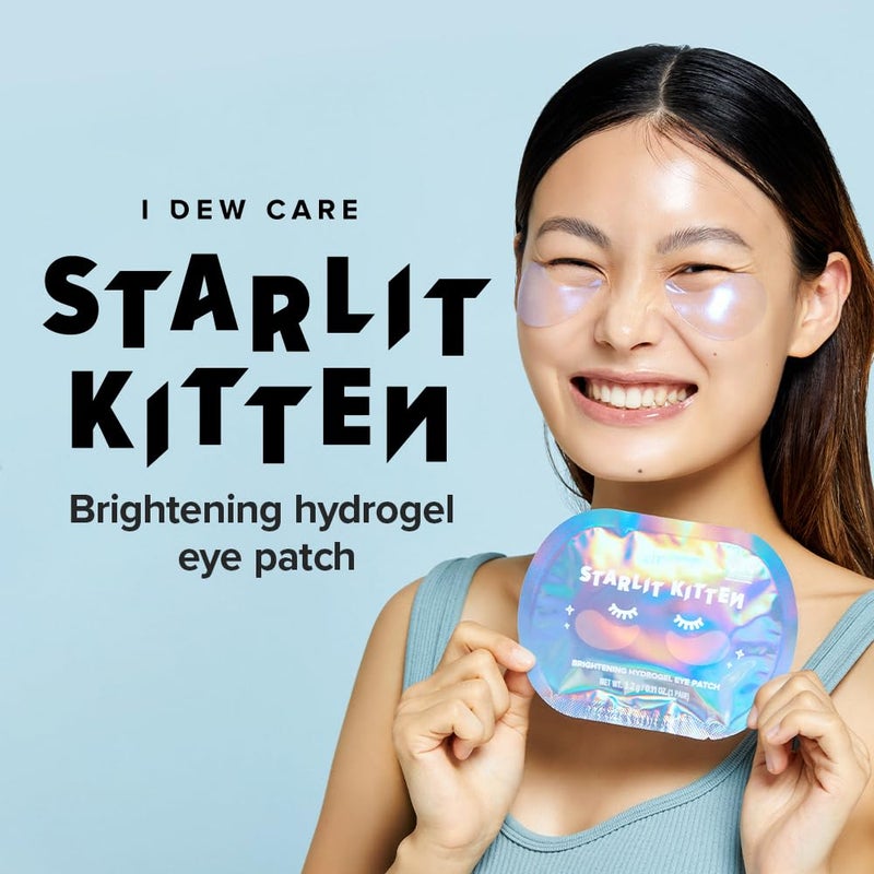 I DEW CARE Hydrogel Eye Patch - Starlit Kitten | Korean Under Eye Patches for dark circles and puffy eyes, Smooths Puffy Eyes, Eye wrinkle patches, Dermatologically Tested, (5 EA) - Image 2