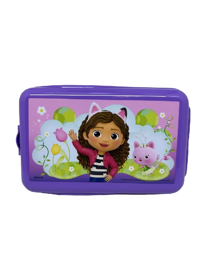 Gabby's Dollhouse High Quality Dishwasher Safe Rectangular Snack Box Violet 760 ml 112-62-25 - Image 1