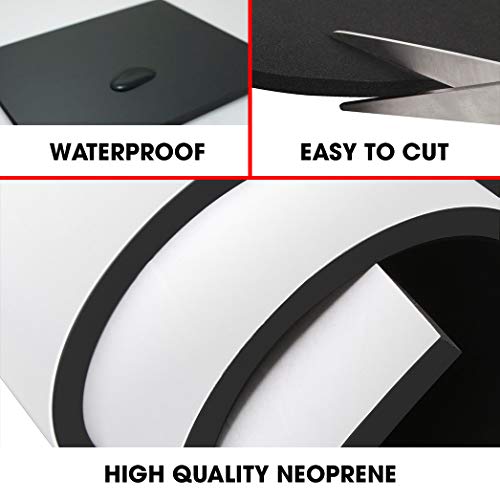 Dualplex Neoprene Sponge Foam Rubber Roll Adhesive, 12x54 Inches X 1/4" Thick, Perfect Cosplay Padding, DIY Project Sheet - Easy Cut Adhesive Multi-Function Sealing Soundproof Rubber Foam Sheet - Image 3
