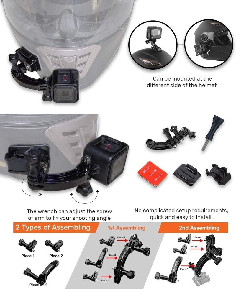 Action Pro Universal Rotary Extension Arm Mount Compatible with GoPro Hero 13/12/11/10/9/8/7/6/5/4/3+/3, Insta360, SJCAM, YI, EKEN 4K & Other Action Cameras - Image 4