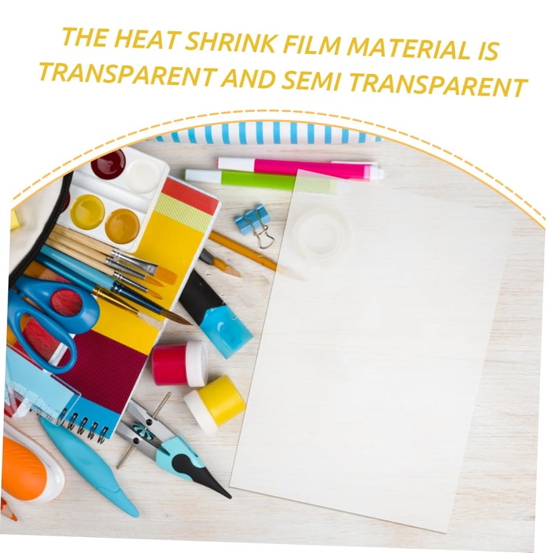 10pcs Heat Shrinkable Sheets Half Crafting Film for Handicraft Projects and User-Friendly for Creative Expressions - Image 3