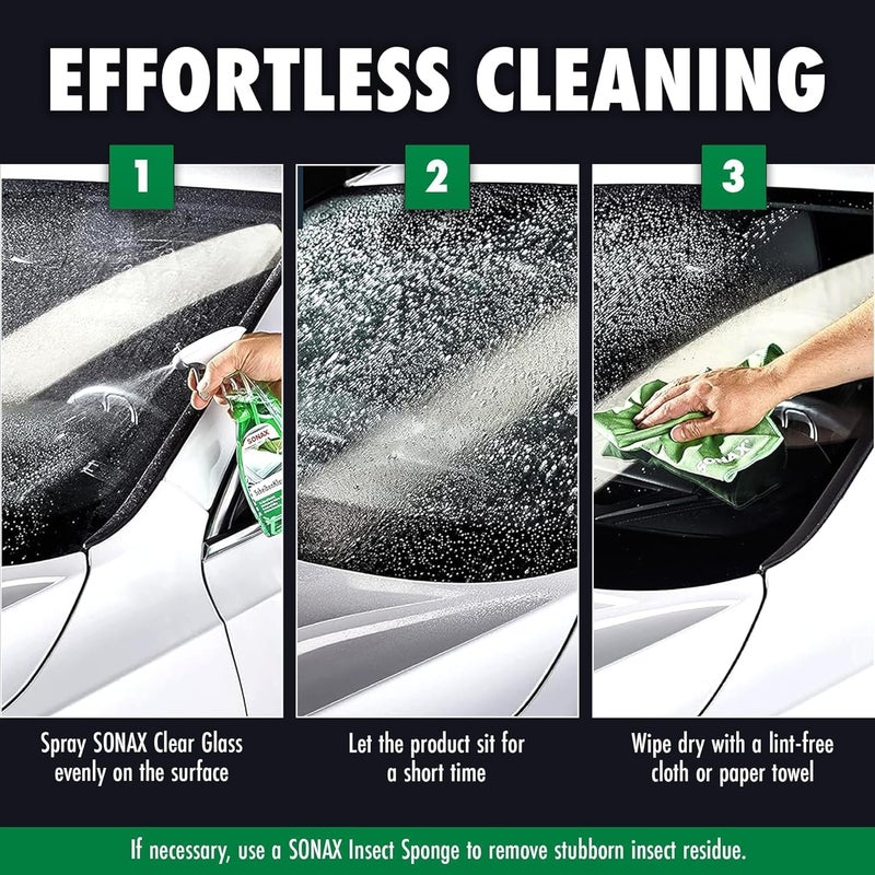 Sonax Clear Glass Cleaner Spray 500mL – Automotive Glass Cleaner for Car Windows, Windscreens, Headlamps & Mirrors, Removes Dirt, Grease & Nicotine Residue, Fresh Fragrance - Image 5