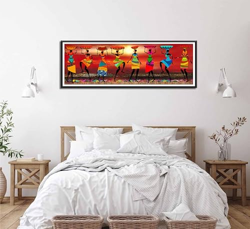 NBYARTQ African American Wall Art Black Women Canvas Posters Prints Large Tribal Dance Art Black Girl Abstract Wall Decor Pictures for Living Room Bedroom Bathroom Office Decoration Unframed - Image 4
