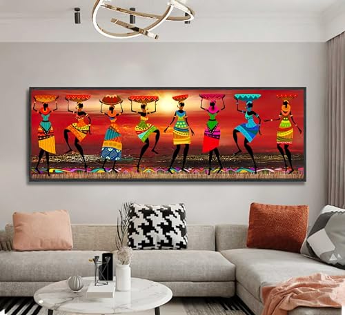 NBYARTQ African American Wall Art Black Women Canvas Posters Prints Large Tribal Dance Art Black Girl Abstract Wall Decor Pictures for Living Room Bedroom Bathroom Office Decoration Unframed - Image 5