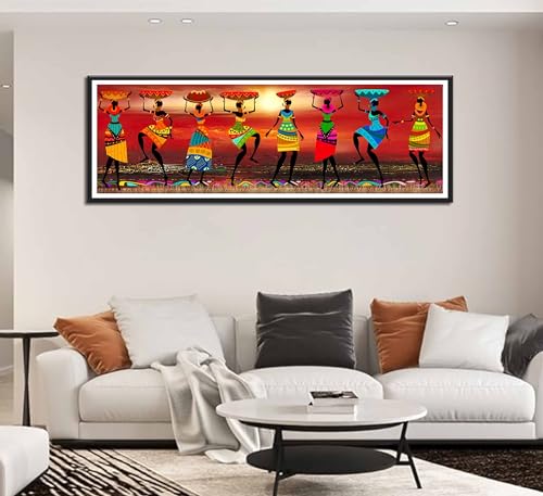 NBYARTQ African American Wall Art Black Women Canvas Posters Prints Large Tribal Dance Art Black Girl Abstract Wall Decor Pictures for Living Room Bedroom Bathroom Office Decoration Unframed - Image 3