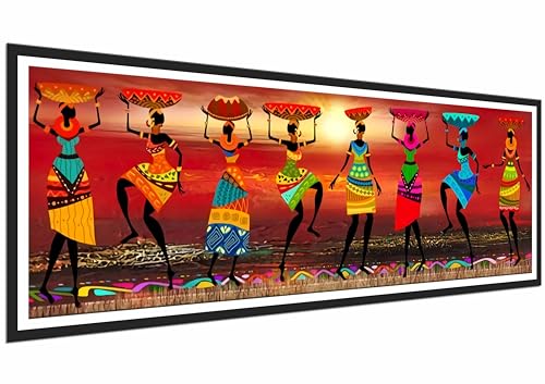 NBYARTQ African American Wall Art Black Women Canvas Posters Prints Large Tribal Dance Art Black Girl Abstract Wall Decor Pictures for Living Room Bedroom Bathroom Office Decoration Unframed - Image 1