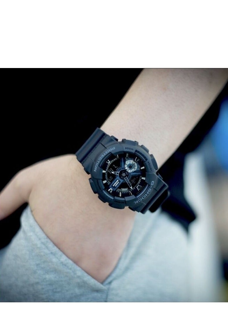 CASIO G Shock Casio Watch for Men Analog-Digital World Time Black Dial GA-110-1B - Image 3