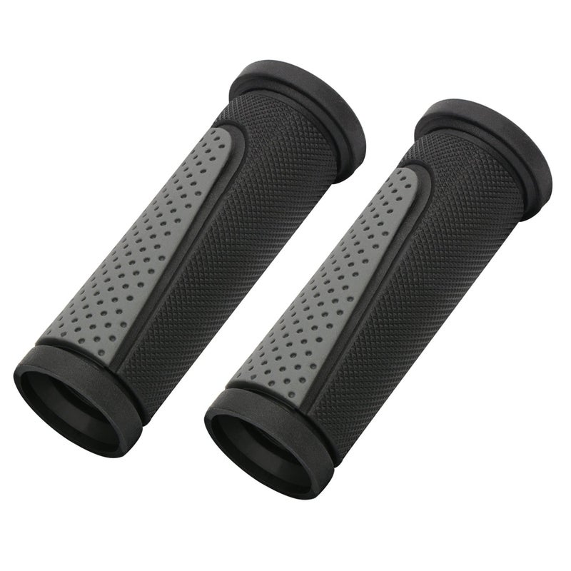 TOPCABIN 2X Short Mini Handlebar Bicycle Grips Fit Many Standard Bikes 90MM Length (Black + Grey) - Image 1