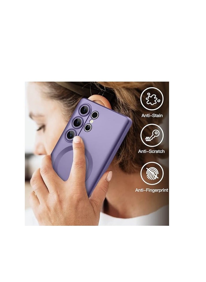 Case - Samsung Galaxy S25 Ultra Magnetic Case [Compatible with MagSafe] Slim Wireless Charging Protective Case for Samsung Galaxy S25 Ultra 6.9 Inch 2025, Purpel - Image 1