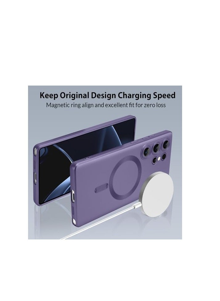 Case - Samsung Galaxy S25 Ultra Magnetic Case [Compatible with MagSafe] Slim Wireless Charging Protective Case for Samsung Galaxy S25 Ultra 6.9 Inch 2025, Purpel - Image 1