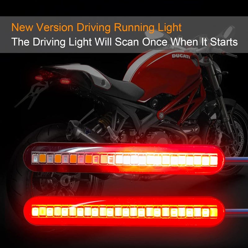Kinstecks 2PCS Motorcycle Flowing Turn Signal Lights - Image 2
