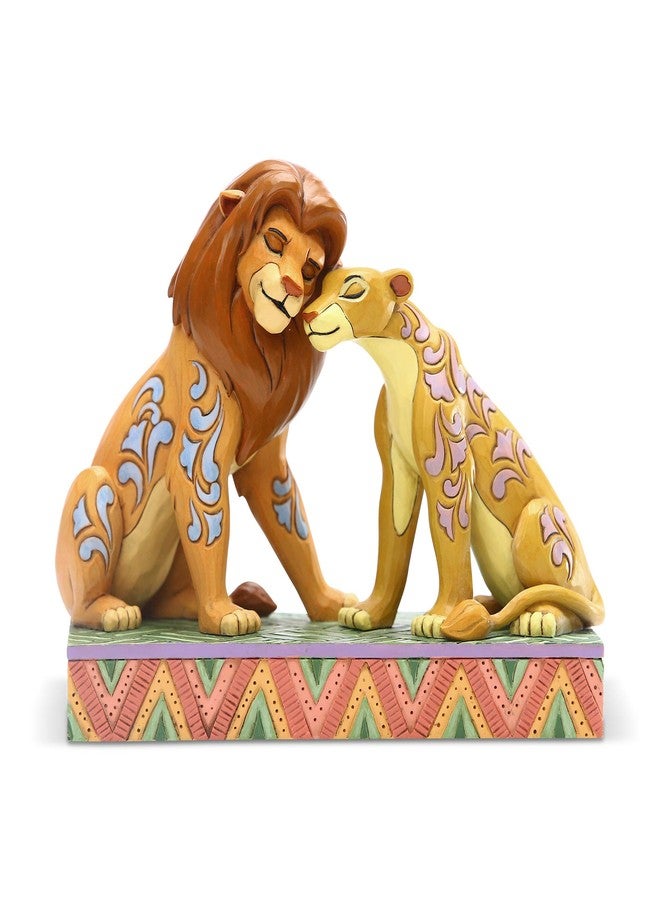 Enesco Disney Traditions by Jim Shore The Lion King Simba and Nala Snuggling Figurine, 5.12 Inch, Multicolor - Image 1