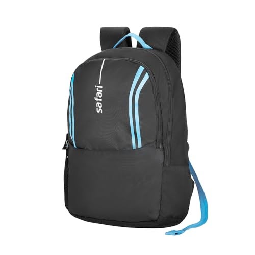 Safari Flash Neo 26L Casual Printed Backpack, 2 compartments, bottle holder, Front pocket, school bag for boys and girls, college, office, travel for men and women, Color- Black - Image 1