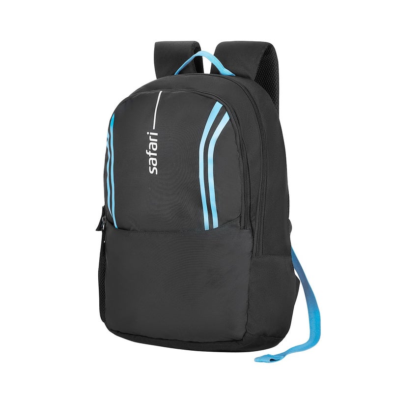 Safari Flash Neo 26L Casual Printed Backpack, 2 compartments, bottle holder, Front pocket, school bag for boys and girls, college, office, travel for men and women, Color- Black - Image 5