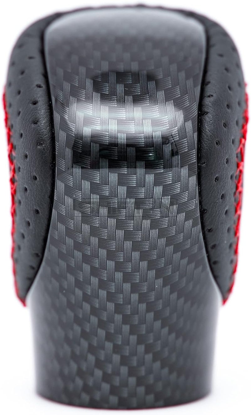 SHIFTIN Premium Gear Shift Knob for Lexus ES GS GX NX RC RX (Red Stitch/Carbon Fiber Pattern) - Image 3