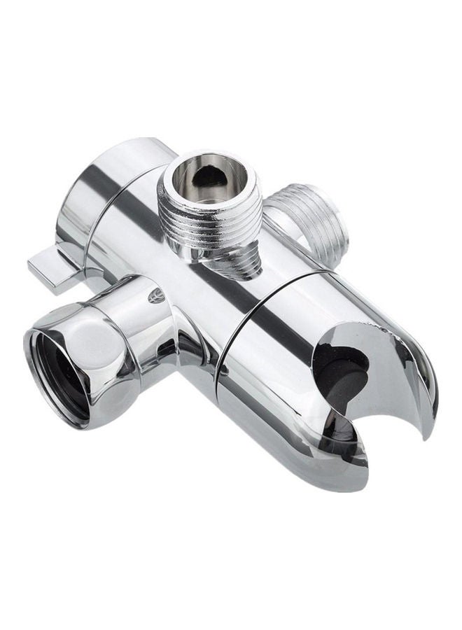 Loquat 3-Way Shower Diverter Valve Mount Silver 3.46 x 1.38 x 0.79 x 0.75inch - Image 1