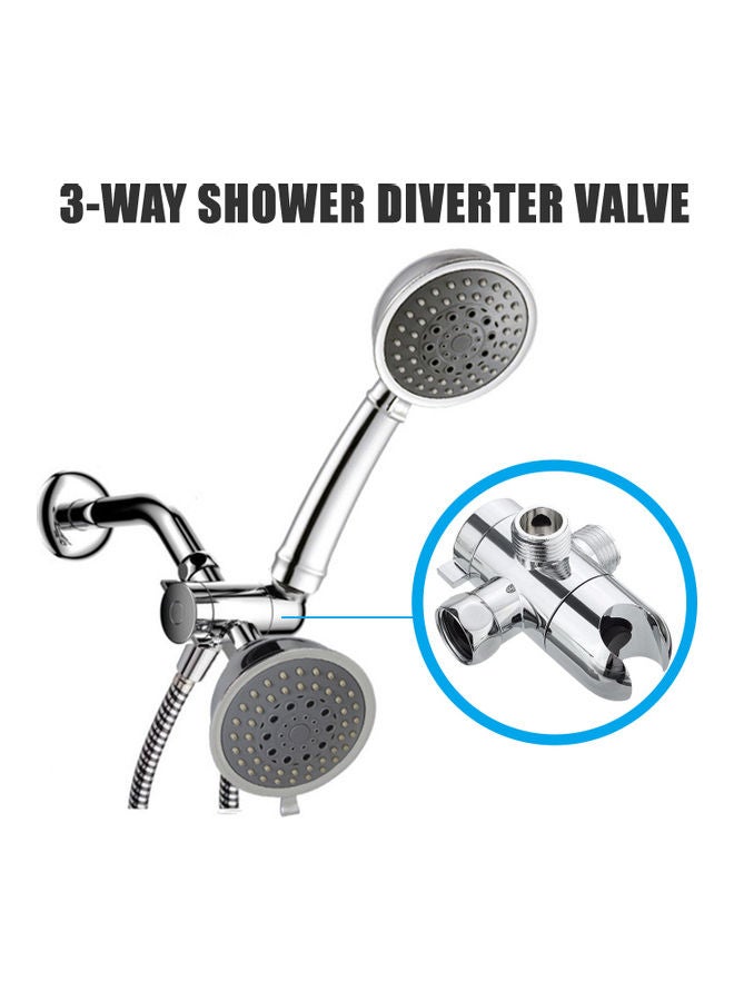 Loquat 3-Way Shower Diverter Valve Mount Silver 3.46 x 1.38 x 0.79 x 0.75inch - Image 4