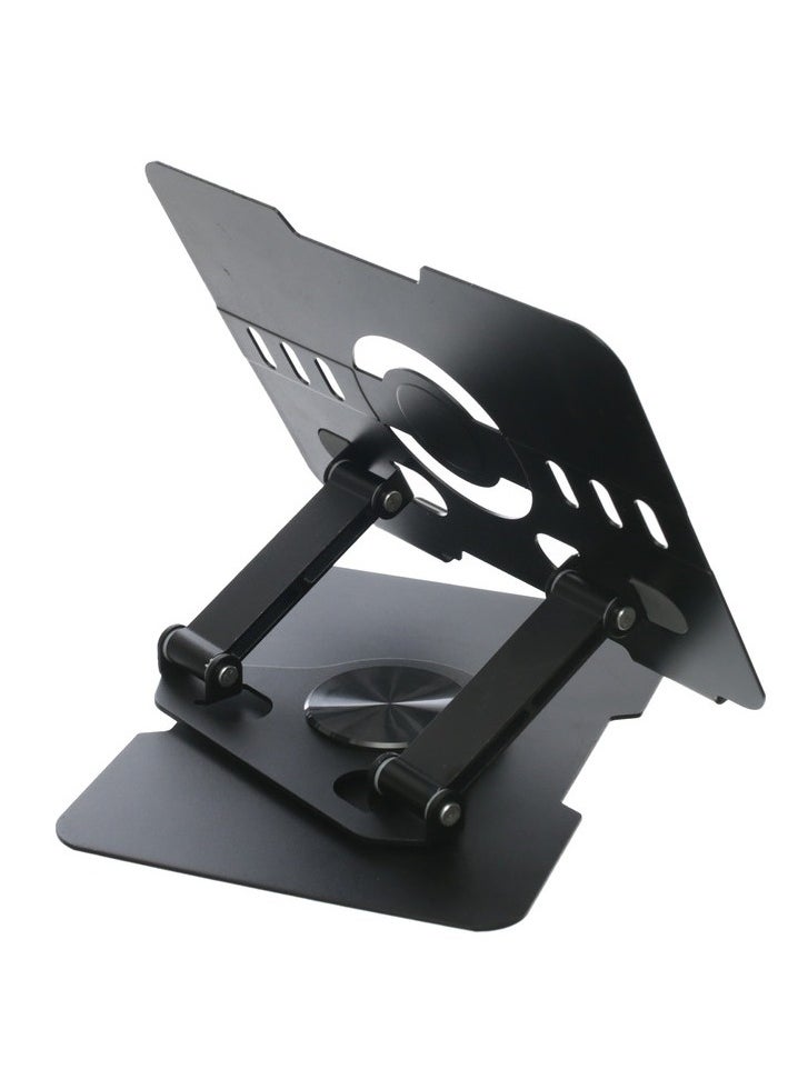 Generic - L-07 Phone and Tablet Holder | Made with Durable Carbon Steel | 360° Rotation & Anti-Slip Design | Easy to Carry & Handle | Compact and Portable - Black | Perfect for Home, Office, and Travel Use - Image 1
