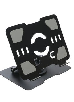L-07 Phone and Tablet Holder | Made with Durable Carbon Steel | 360° Rotation & Anti-Slip Design | Easy to Carry & Handle | Compact and Portable - Black | Perfect for Home, Office, and Travel Use