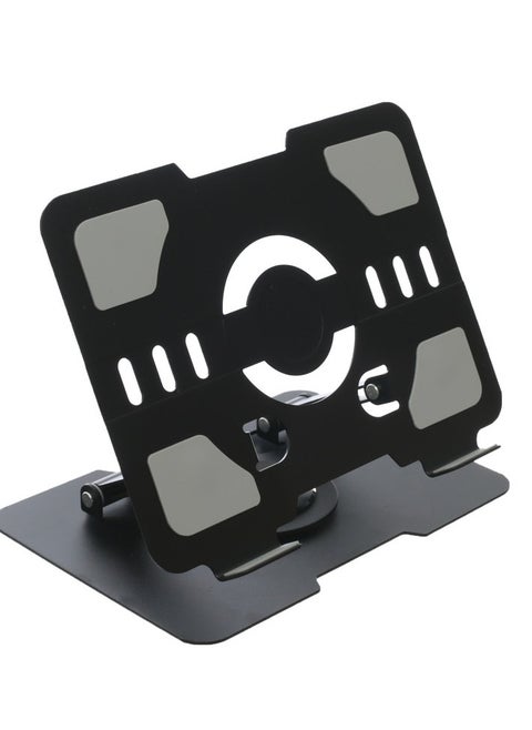 L-07 Phone and Tablet Holder | Made with Durable Carbon Steel | 360° Rotation & Anti-Slip Design | Easy to Carry & Handle | Compact and Portable - Black | Perfect for Home, Office, and Travel Use