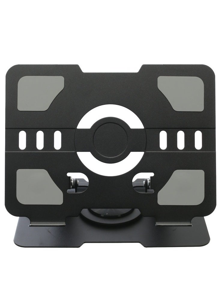 Generic - L-07 Phone and Tablet Holder | Made with Durable Carbon Steel | 360° Rotation & Anti-Slip Design | Easy to Carry & Handle | Compact and Portable - Black | Perfect for Home, Office, and Travel Use - Image 1
