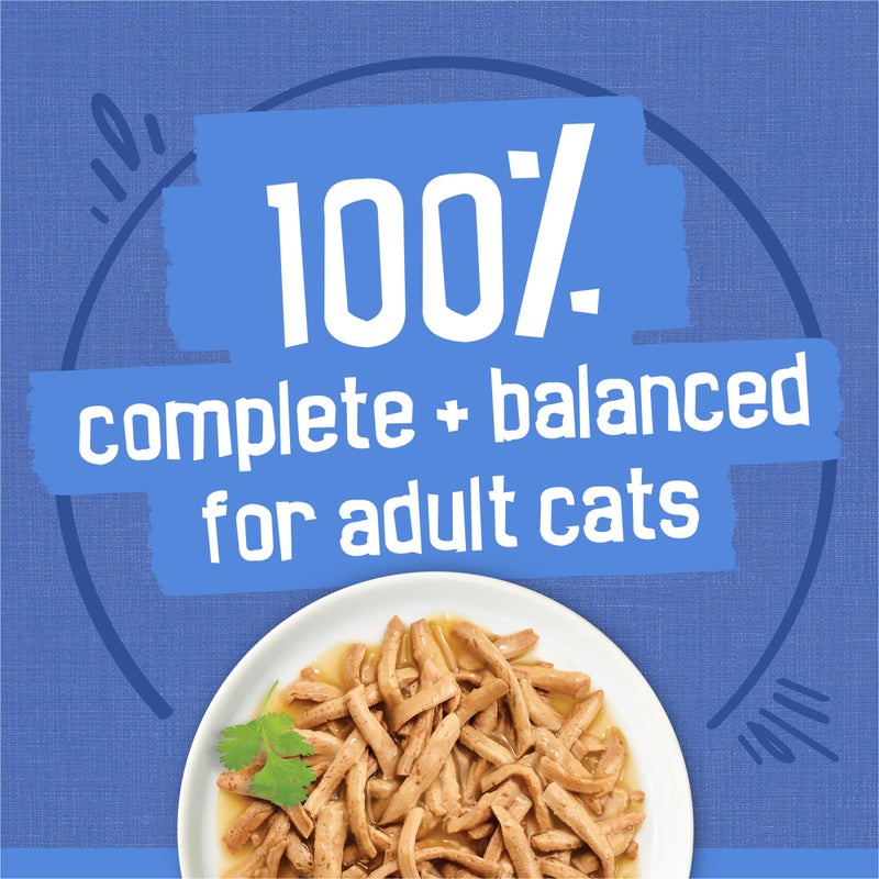 Friskies Purina Friskies Wet Cat Food Variety Pack, Shreds With Beef, Turkey and Cheese Dinner, Chicken and Salmon Dinner, and With Ocean Whitefish and Tuna - 48 ct. Can - Image 4