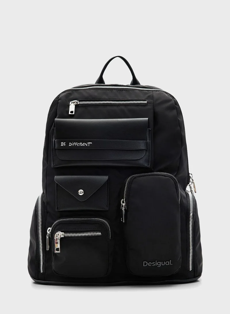 DESIGUAL Nylon Pockets Backpack