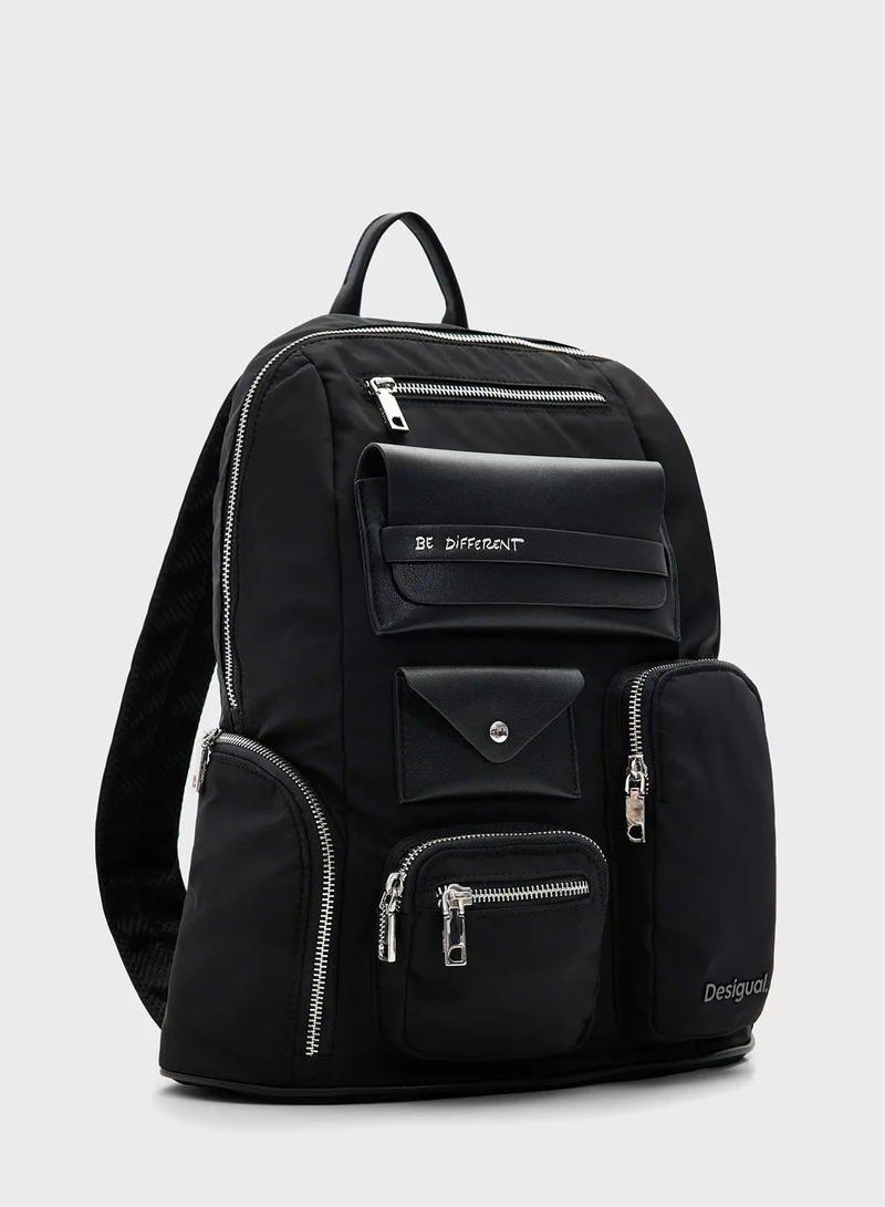 DESIGUAL Nylon Pockets Backpack