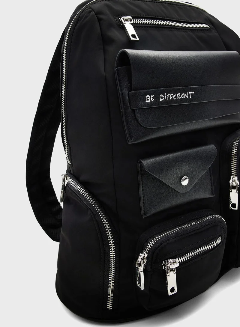 DESIGUAL Nylon Pockets Backpack