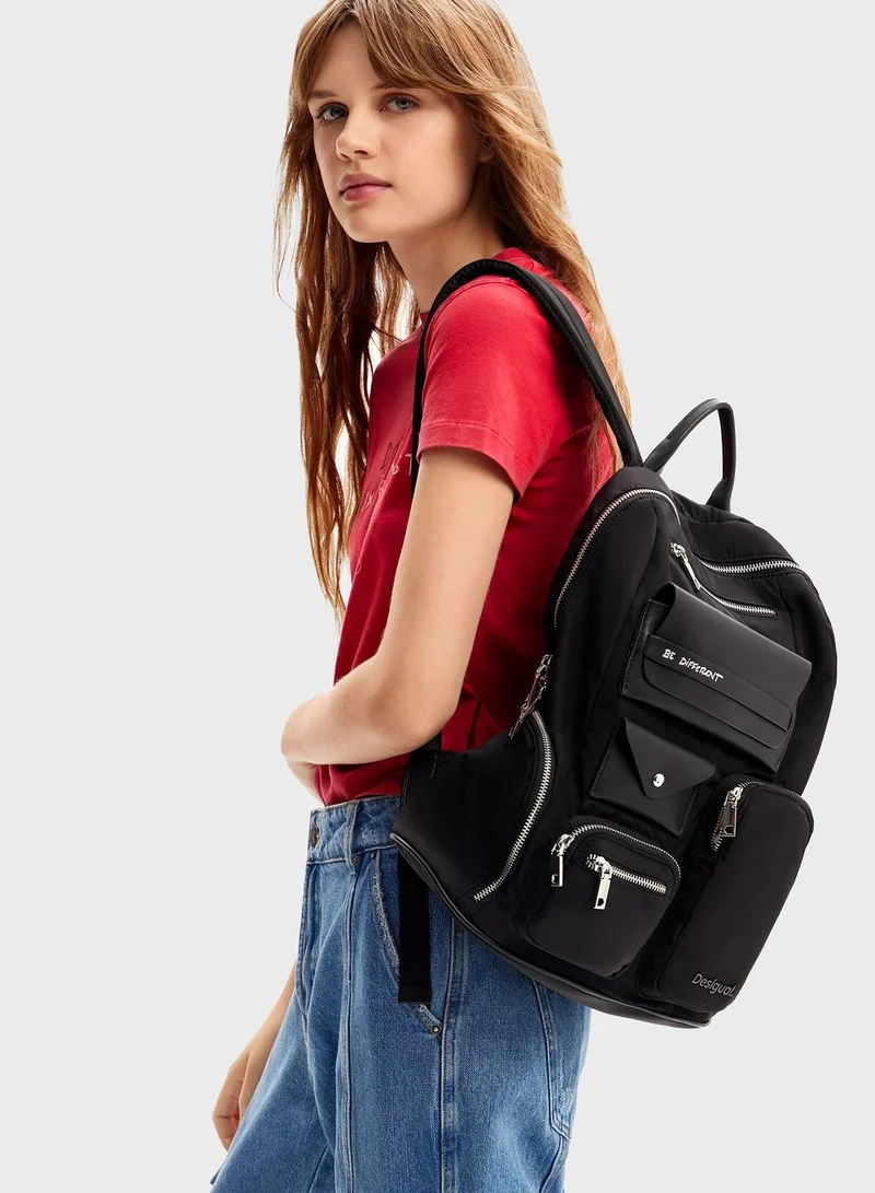 DESIGUAL Nylon Pockets Backpack