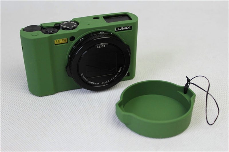 BolinUS Fullbody Ultra-Thin Lightweight Rubber Soft Silicone Case Bag Cover for Panasonic Lumix LX10 DMC-LX10 -Green - Image 4