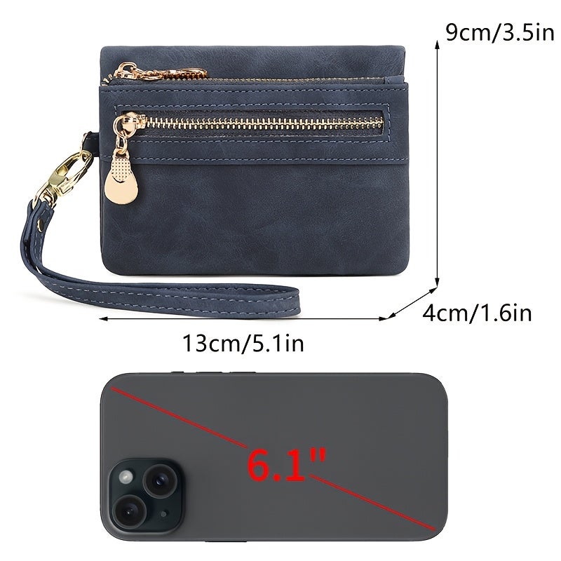 MIYIN Women's Vintage Mini Wallet with Wrist Strap - Image 3