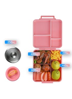 Arabest Bento Box Lunch Boxes Container Bundle Divider Japanese Style, Translucent Box, Microwave Safe (8.3X7.5X2.8 INCH)  - Image 2