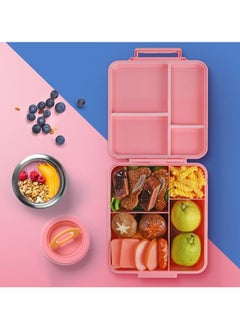 Arabest Bento Box Lunch Boxes Container Bundle Divider Japanese Style, Translucent Box, Microwave Safe (8.3X7.5X2.8 INCH)  - Image 3