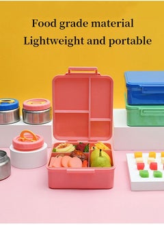 Arabest Bento Box Lunch Boxes Container Bundle Divider Japanese Style, Translucent Box, Microwave Safe (8.3X7.5X2.8 INCH)  - Image 4