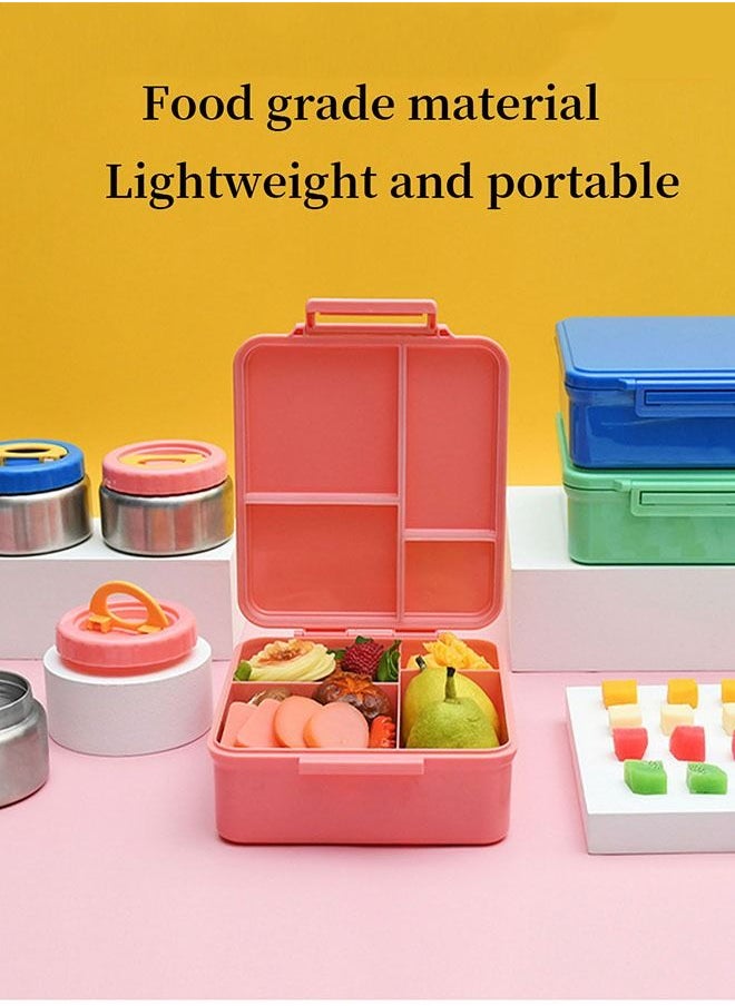 Arabest - Bento Box Lunch Boxes Container Bundle Divider Japanese Style, Translucent Box, Microwave Safe (8.3X7.5X2.8 INCH) - Image 1