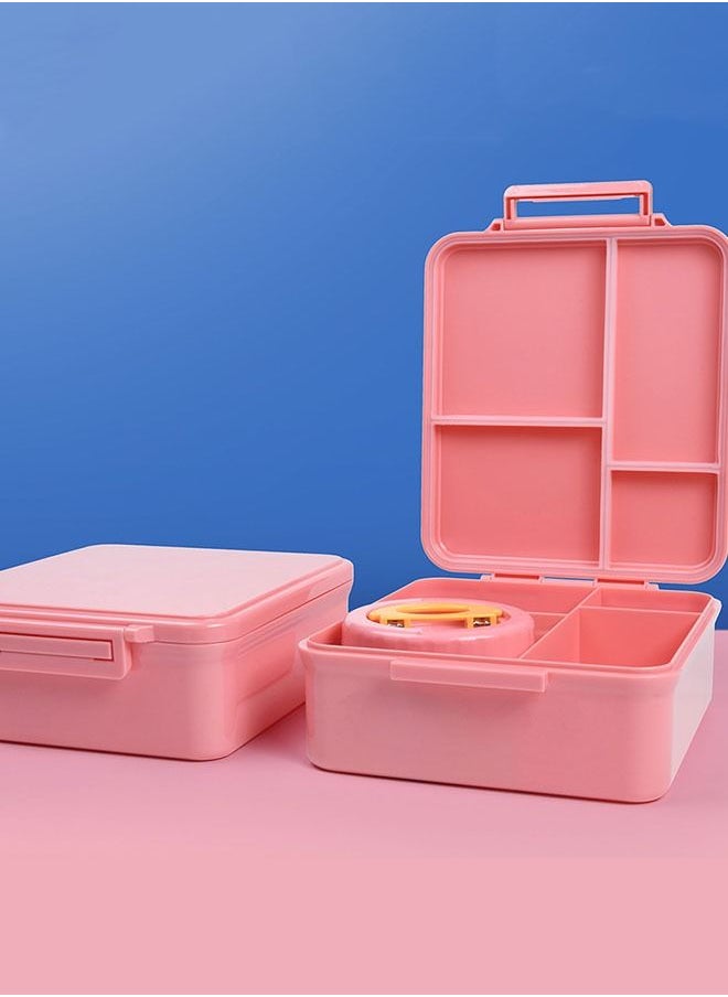 Arabest - Bento Box Lunch Boxes Container Bundle Divider Japanese Style, Translucent Box, Microwave Safe (8.3X7.5X2.8 INCH) - Image 1