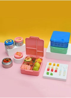 Arabest Bento Box Lunch Boxes Container Bundle Divider Japanese Style, Translucent Box, Microwave Safe (8.3X7.5X2.8 INCH)  - Image 5