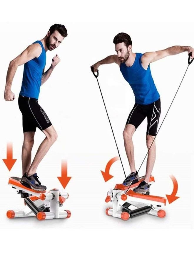 Multi-function Vibrant Orange Exclusive Stepper With Free Pull Rope and Free Floor Mat