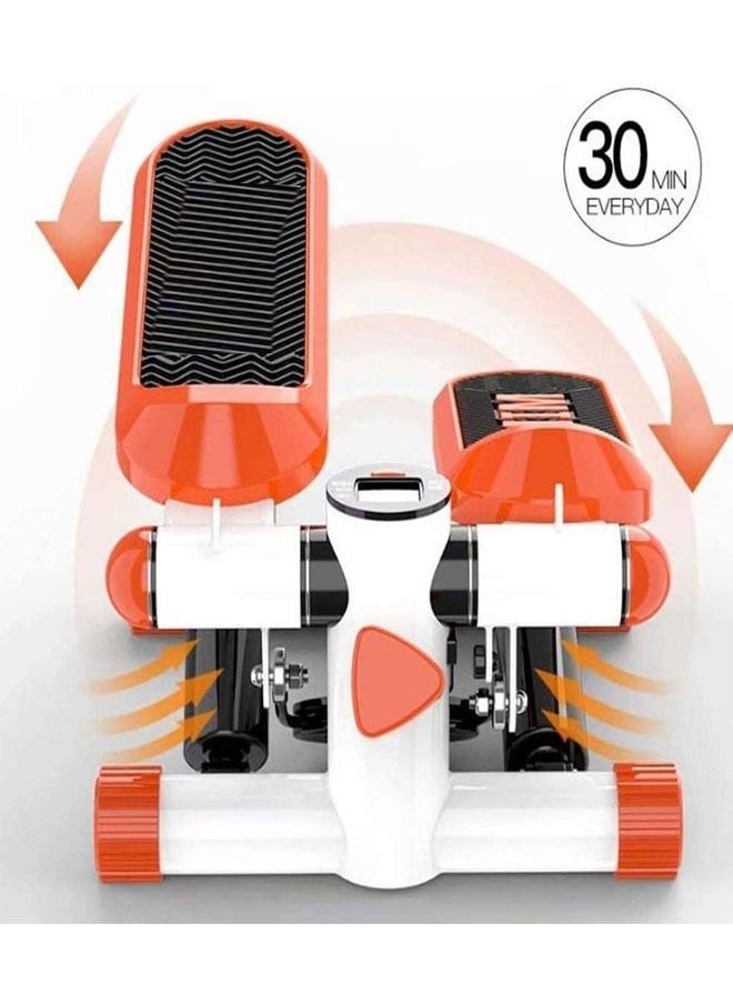 Multi-function Vibrant Orange Exclusive Stepper With Free Pull Rope and Free Floor Mat