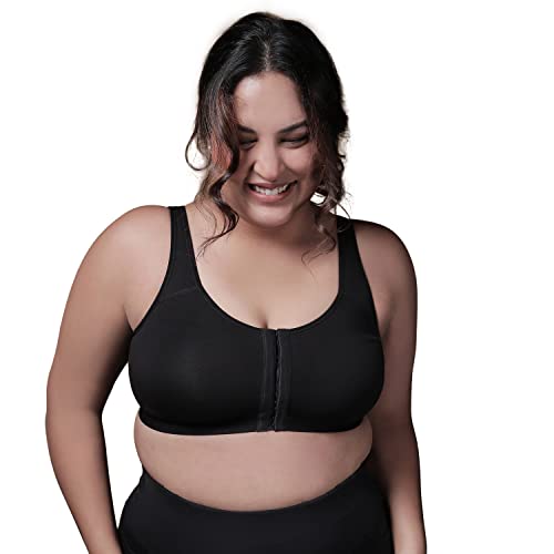 NYKD Women's Cotton Non Padded Wire Free Regular Bra (NYB103_Black_32Dd) - Image 1
