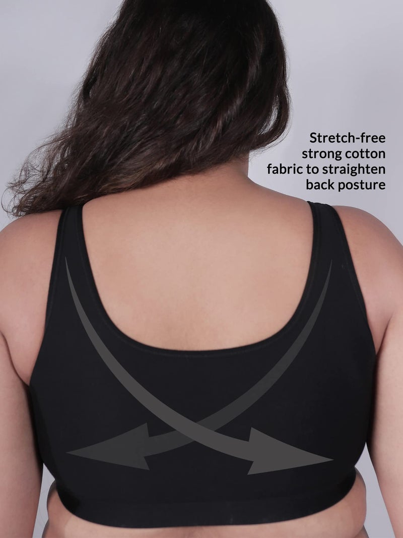 NYKD Women's Cotton Non Padded Wire Free Regular Bra (NYB103_Black_32Dd) - Image 3
