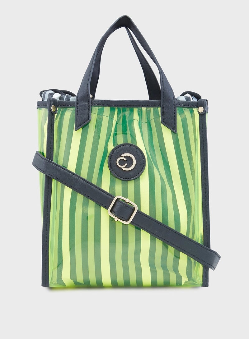 CAPRESE-JOSIE TOTE SMALL ELECTRIC LIME - Image 4