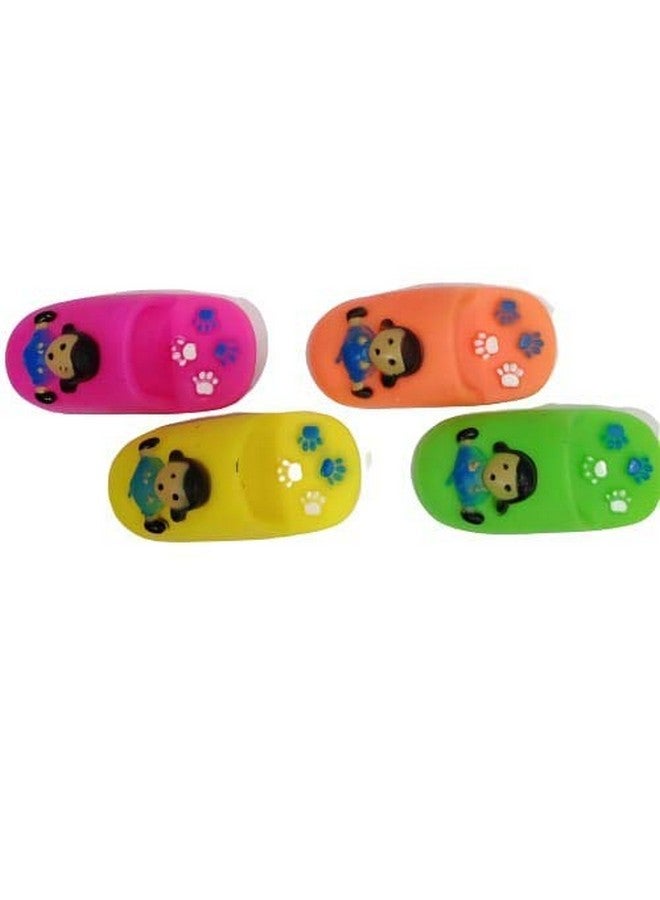 Generic Pet Toy Vinyl Slipper Chew Squeaky Plush Slipper Shape Toy For Pet Dogs/Cats, Multicolor Slipper Sound Toy For Pet (Pack Of 1)  - Image 5